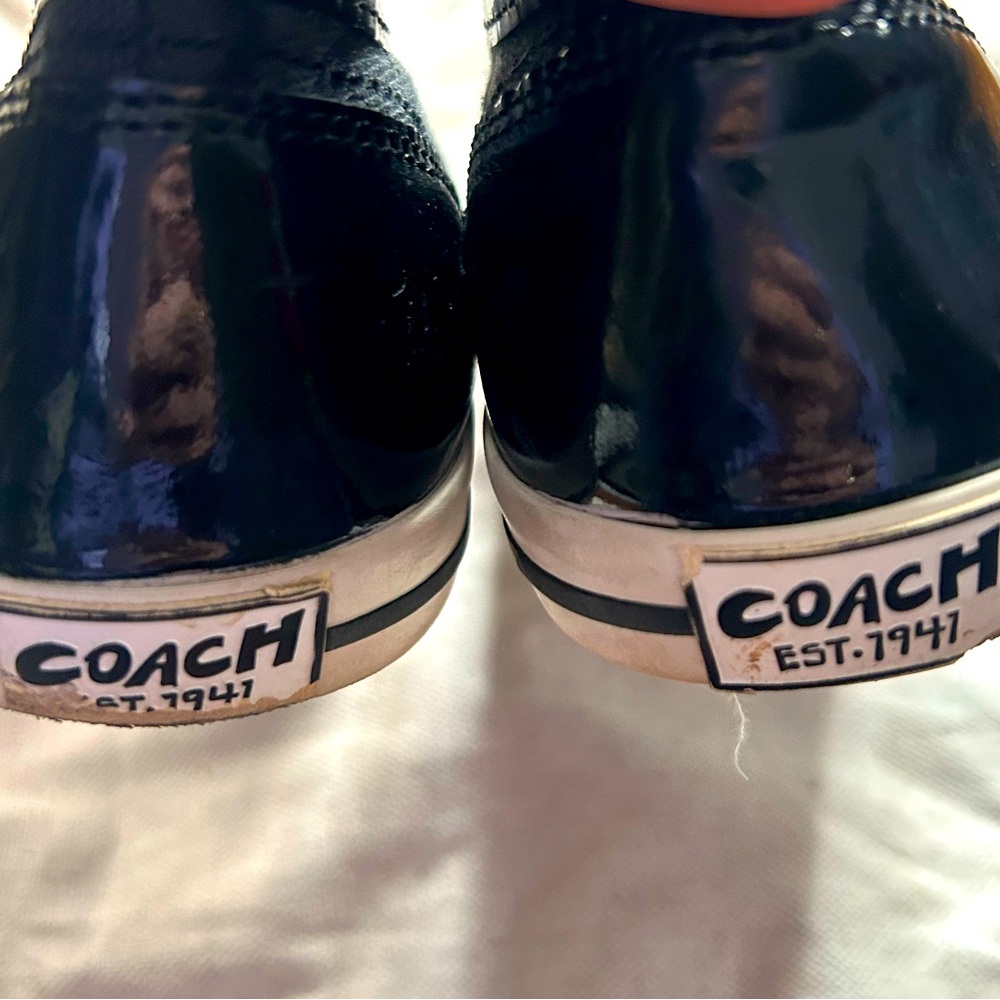 Coach Polly Poppy collection black and white sneakers size 6.5